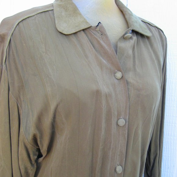 Marcello Soltan vintage olive blouse - Picture 4 of 9